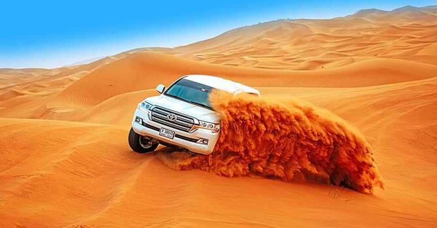Desert Safari - Private 4WD car - From Dubai pickup to the red dunes of Al Lahbab