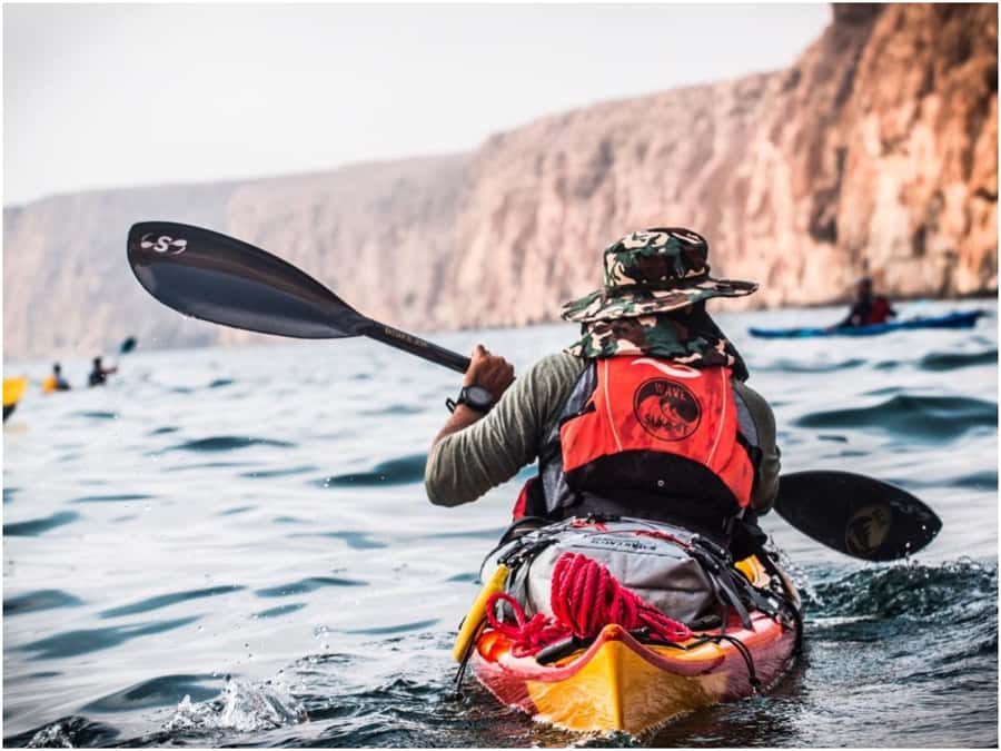 From Muscat: Al Qurum Beach Sunset Kayaking Experience - Paddling along the Qurum coast