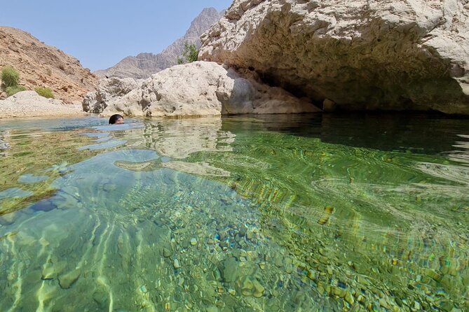 Full-Day Bimmah Sinkhole and Wadi Al Arbeieen Tour - Wadi Shab as a photo and lunch stop