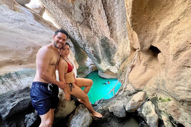 Full Day Wadi Shab And Bimah Sinkhole with Pick Up Included - Swimming to the waterfall cave