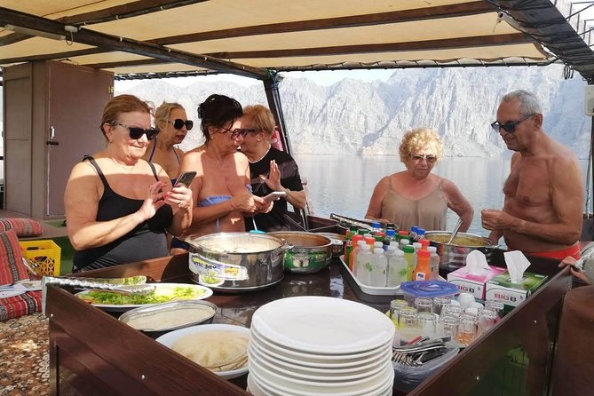 Khasab Dhow Cruise Full day, Buffet Lunch on Board, swimming - Comfort, facilities, and what to pack