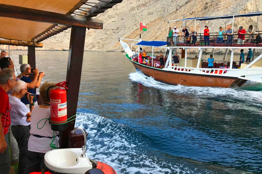 Khasab: Khor Sham Half-Day Cruise with Snorkeling & Dolphins - Watching for dolphins in open water