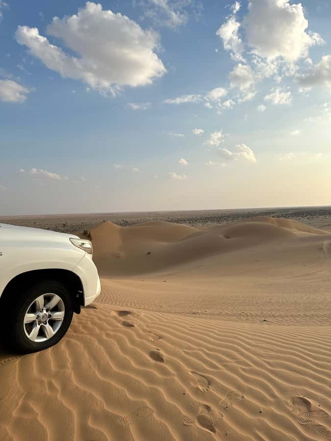 Luxury Sunset Desert Safari at Salalah Empty Quarter - Sunset on a high dune with Arabic coffee