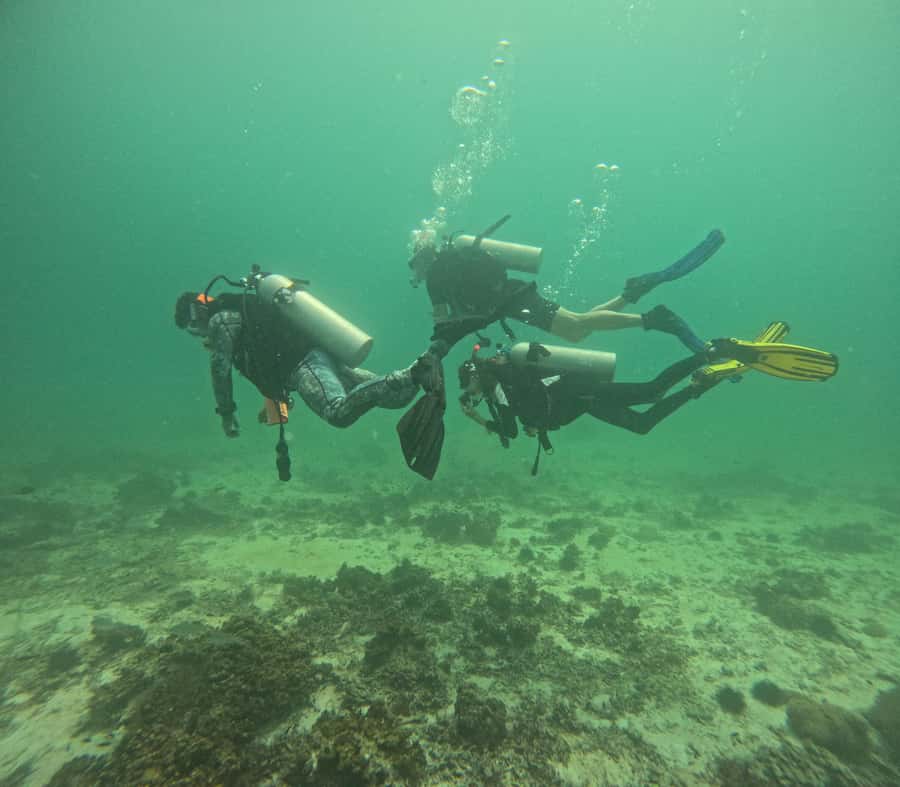 Muscat: Daymaniat Islands Try Scuba Diving - The onboard briefing and equipment setup