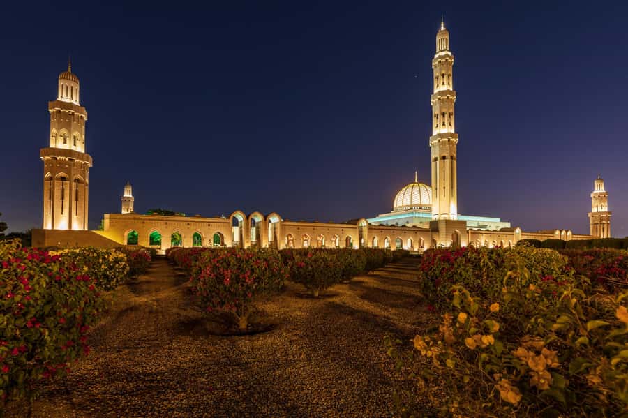 Muscat: Evening Guided City Highlights Tour by Van - Sultan Qaboos Grand Mosque: a grand first glimpse