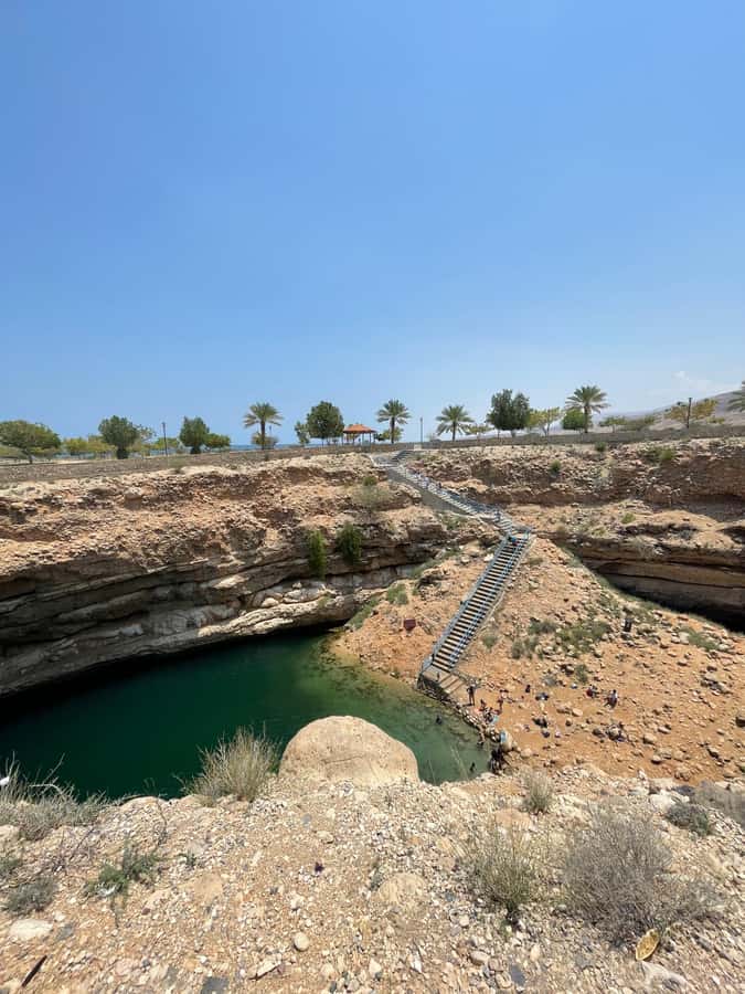 Muscat: Full-Day Wadi Shab & Bimmah Sinkhole Private Tour - Bimmah Sinkhole: beautiful, brief, and easier