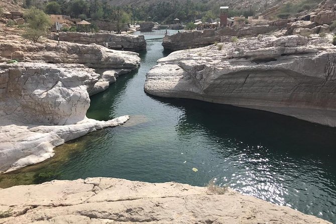Private Day Trip to Wahiba Sands & Wadi Bani Khalid (Desert Safari) - The wadi and desert create a strong contrast