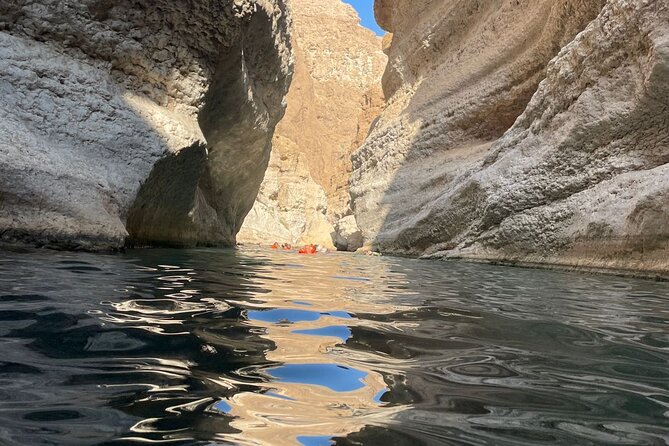 Private Full- Day Wadi Shab-Bimmah Sinkhole-Fins Beach Tour - Swimming through the keyhole and into the cave