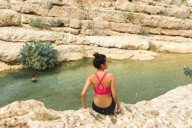 Wadi Shab full day tour (Muscat tours):Oman Shore excursions - Swimming through the pools and cave
